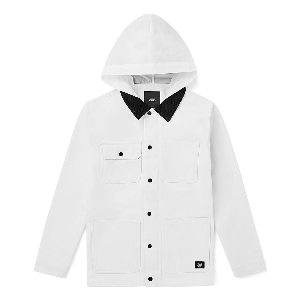 Jakna Vans Hooded Chore Jacket Bela | VN0A3W2GWHT, 0