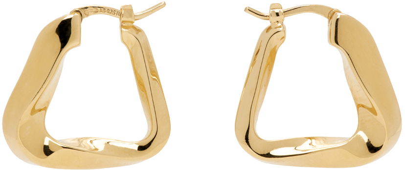 Uhani Bottega Veneta Essentials Hoop Earrings Bež | 775179 VAHU0