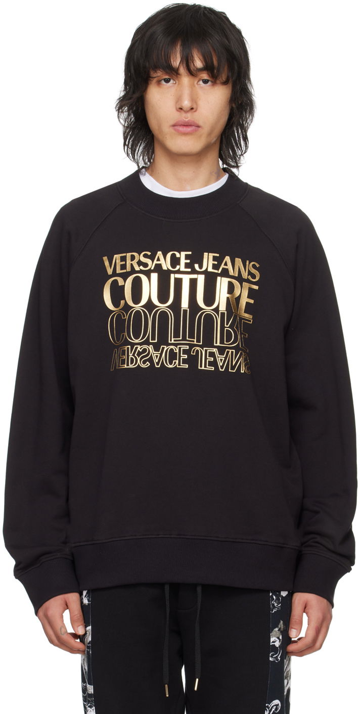 Pulover Versace Upside Down Sweatshirt Črna | E76GAIT10_ECF01T, 0