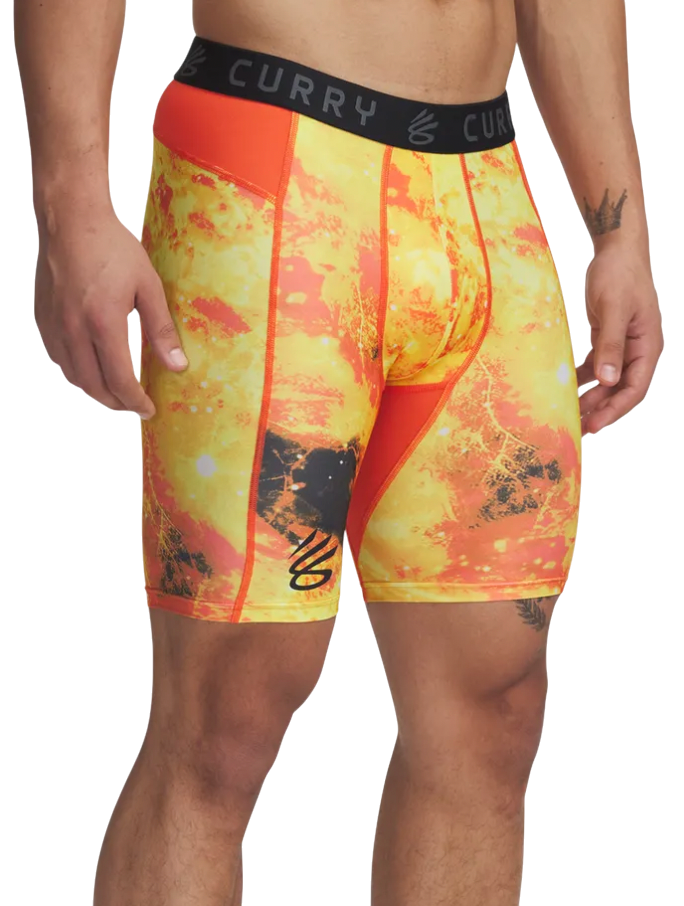 Boksarice Under Armour Curry HG Printed Compression Shorts Oranžna | 1379829-847, 0