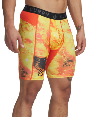 Boksarice Under Armour Curry HG Printed Compression Shorts Oranžna | 1379829-847, 0
