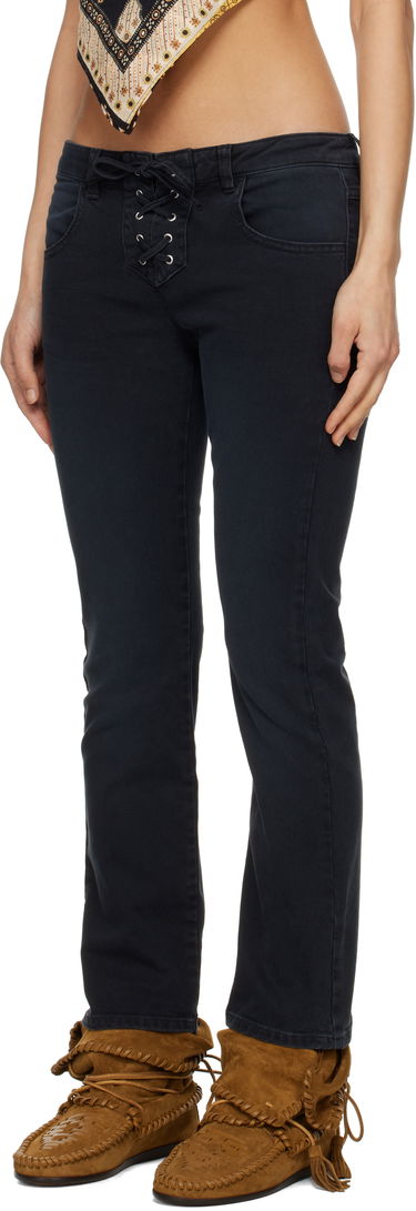 Kavbojke ISABEL MARANT Isabel Marant Vanel Lace-Up Jeans Črna | PA0544FB-C2H02I, 3