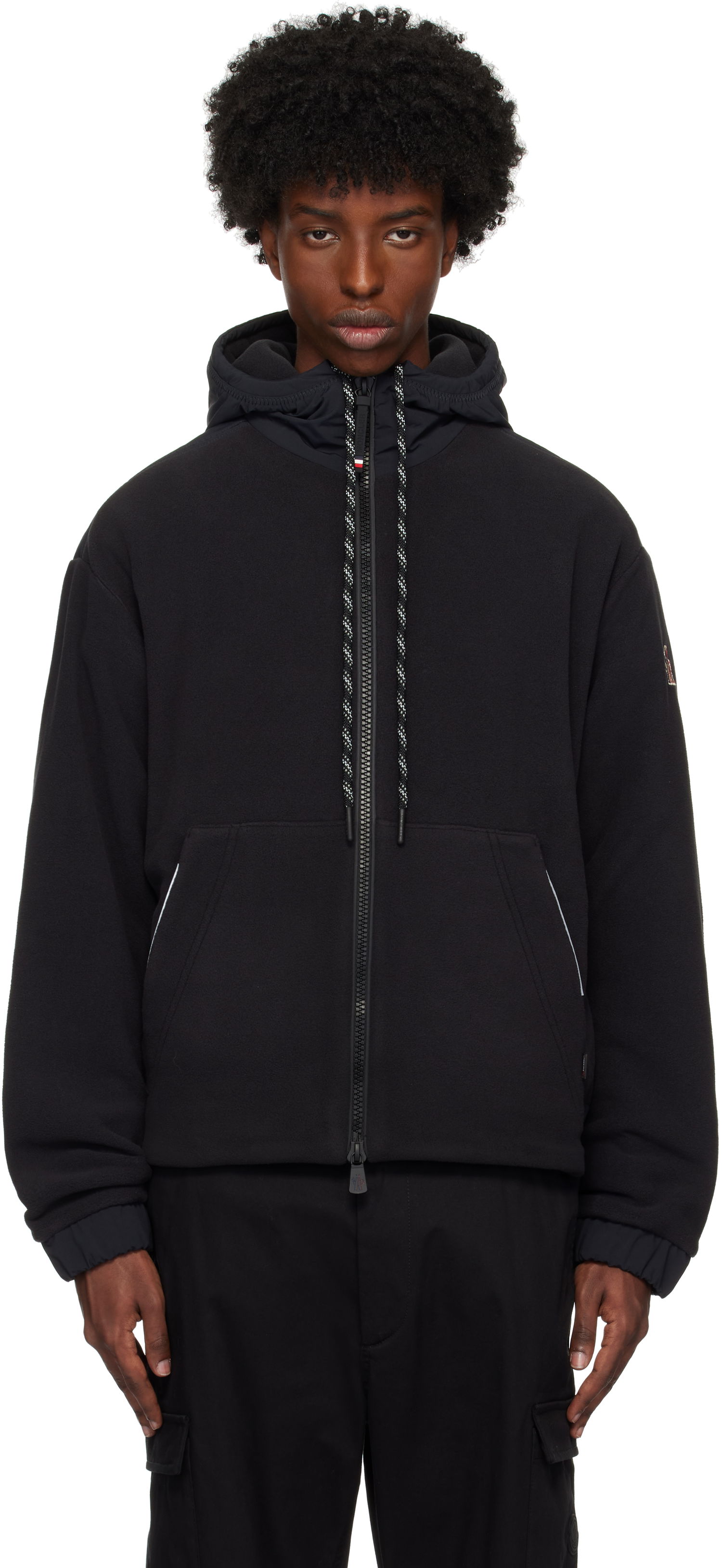 Bomber jakna Moncler Fleece Jacket Črna | J20978G0000189AK8, 0