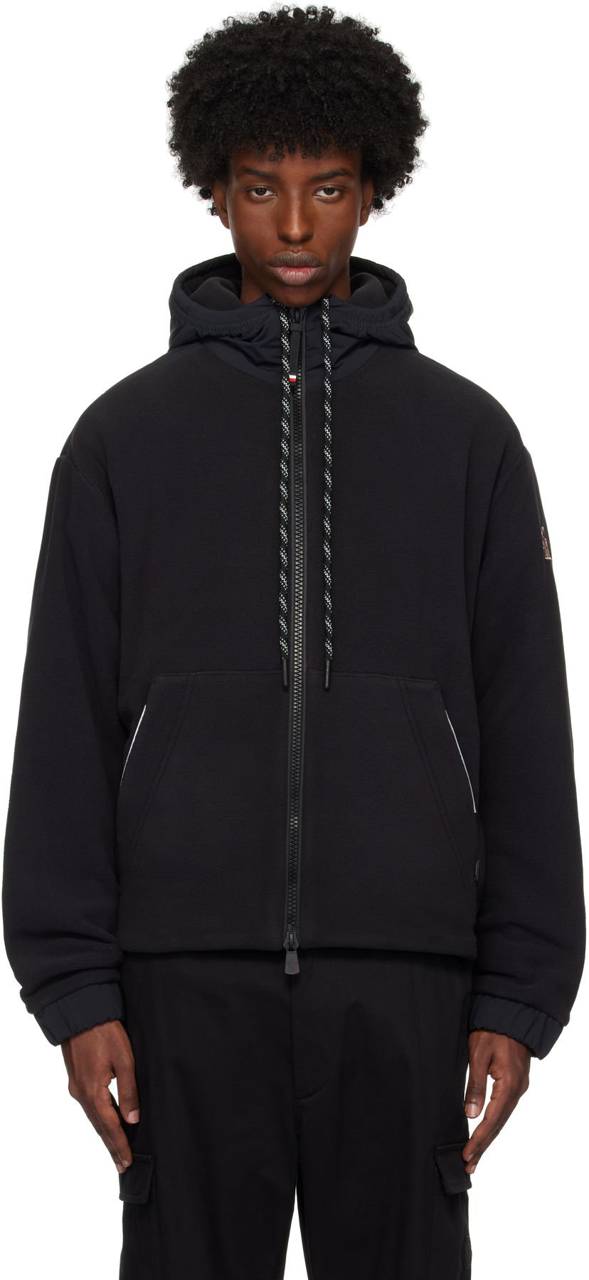Bomber jakna Moncler Fleece Jacket Črna | J20978G0000189AK8