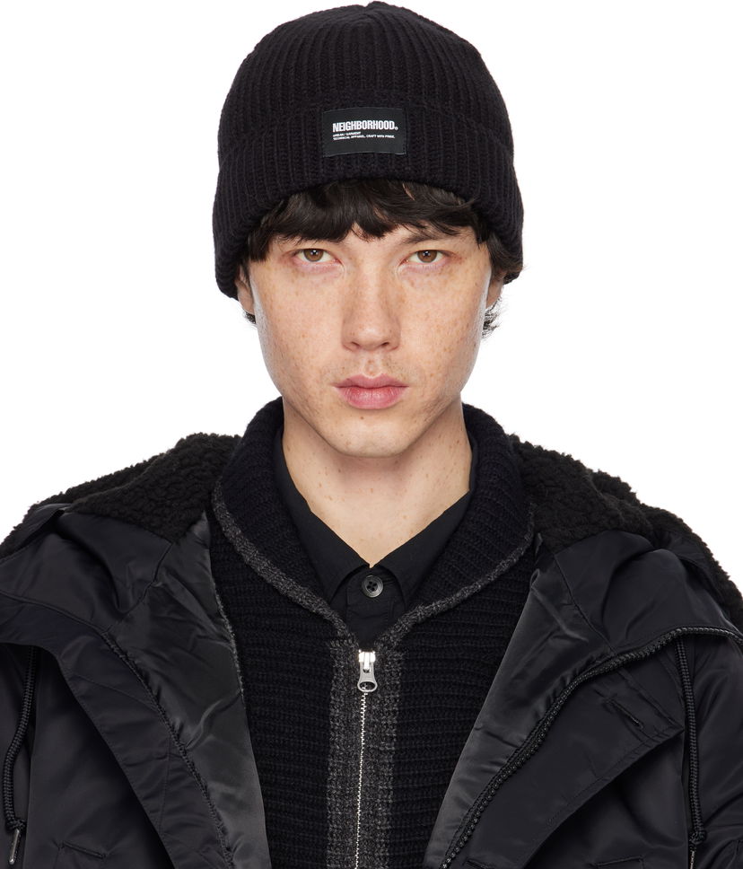 Beanie Neighborhood Knitted Beanie Črna | 242FUNH-HT01