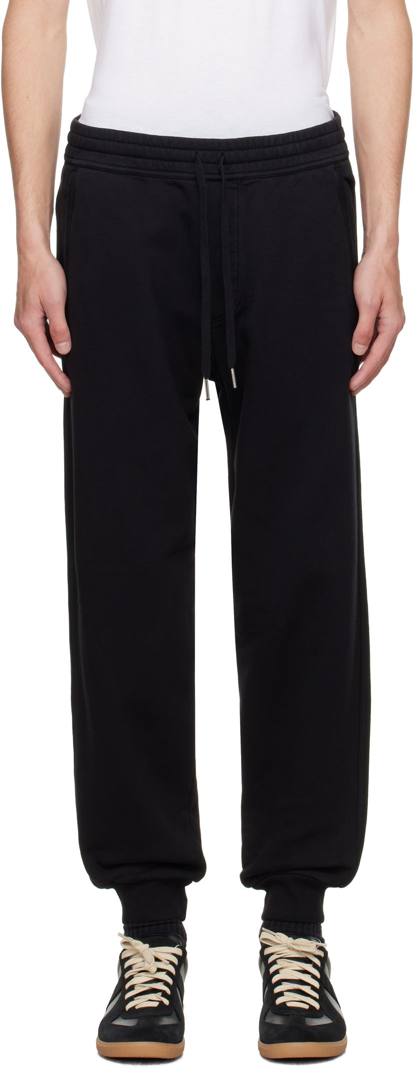 Trenirka Tom Ford TOM FORD Cotton Fleece Sweatpants Črna | JAL023-JMC072