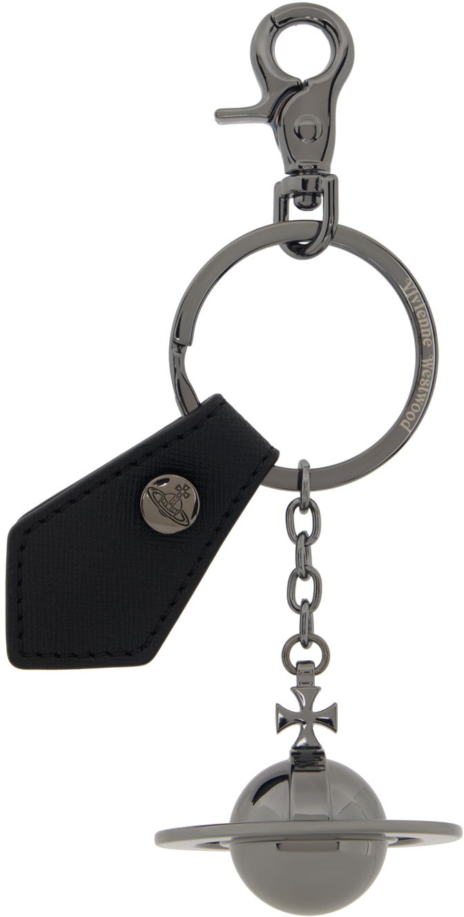 Obeski za ključe Vivienne Westwood Vivienne Westwood Gunmetal 3D Orb Keychain Kovinski | 8203011NU-OM0014-