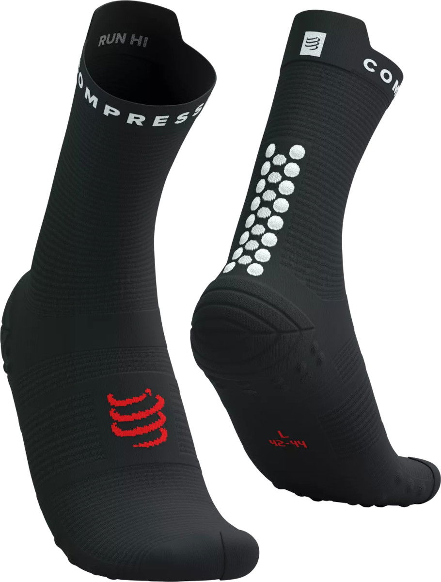 Nogavice Compressport Pro Racing Socks v4.0 Run High Socks Črna | xu00046b9027, 0