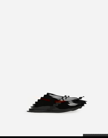 Superge in čevlji Dolce & Gabbana Patent Leather Ballet Flats With Bow For First Steps Črna | D20093A483180999, 0