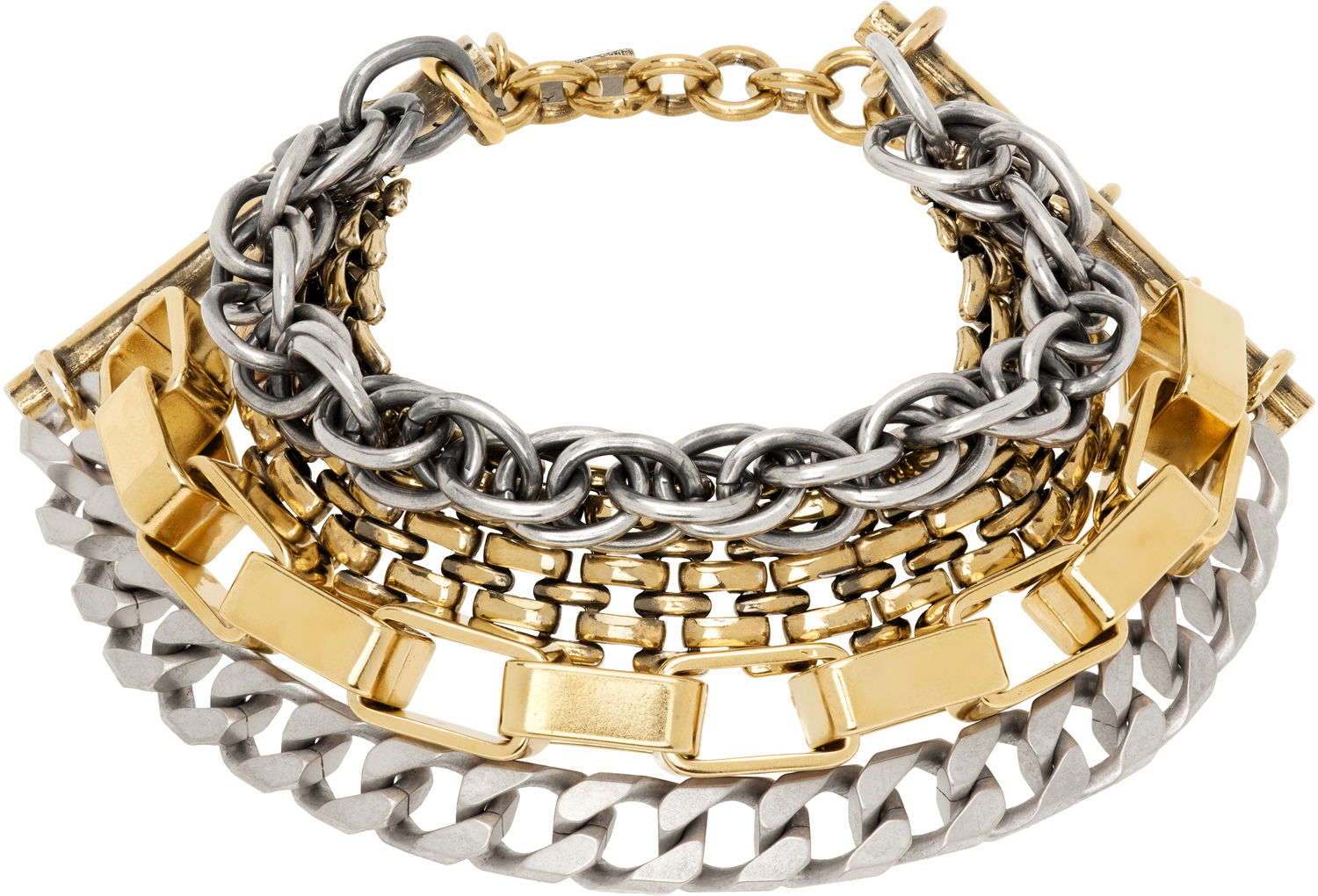 Zapestnica Maison Margiela MM6 Maison Margiela Mixed Chain Bracelet Kovinski | SM6UY0085 P7214, 0