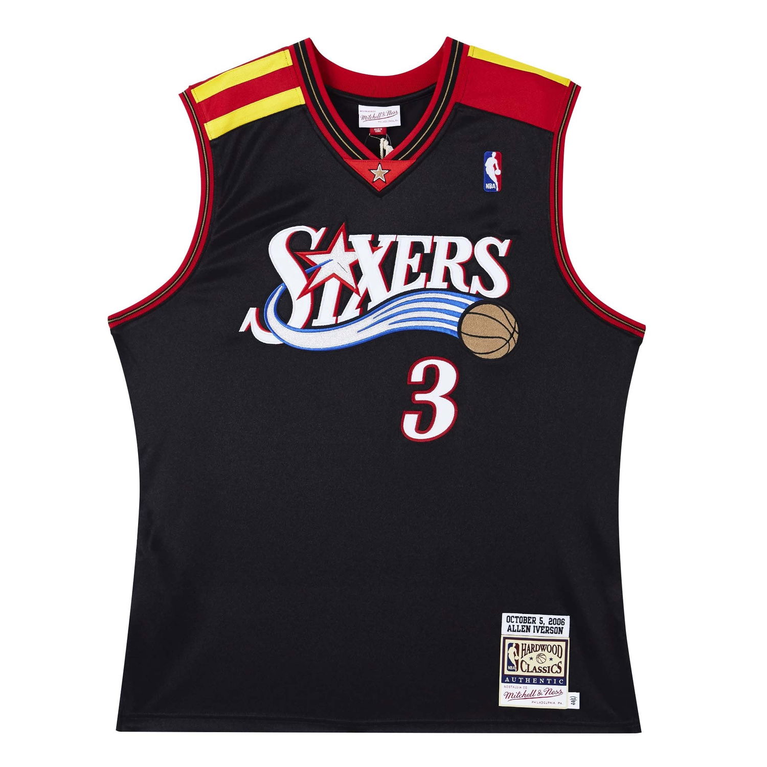 Dres Mitchell & Ness Philadelphia 76ers 'Allen Iverson'  Authentic Basketball Jersey Črna | AJY4GS20035-P76BLCK06AIV, 0