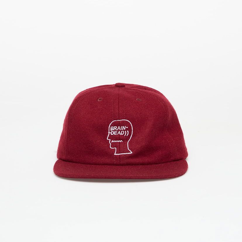 Kapa Brain Dead Flannel Logohead 6 Panel Hat Burgundy Universal Bordo | BDF25H01004631RD05
