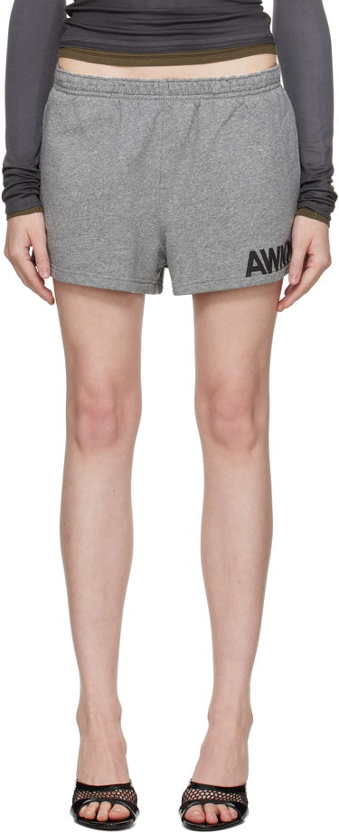Kratke hlače Alexander Wang Alexander Wang.t Logo Cotton Running Shorts Siva | 4CC2254427, 0