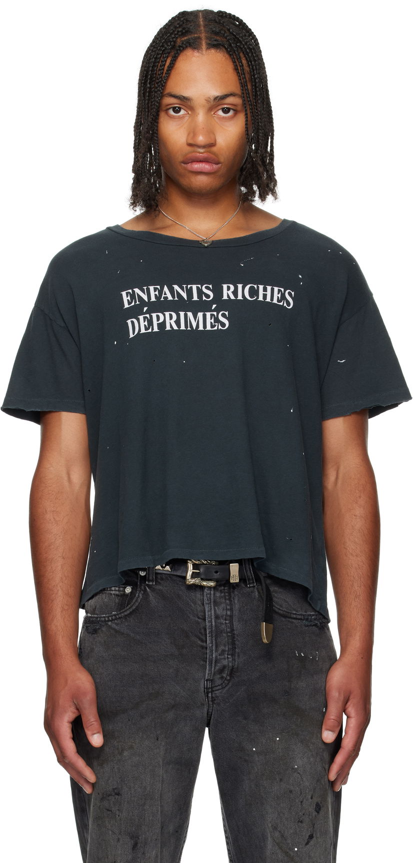 Majica Enfants Riches Déprimés Enfants Riches Déprimés Classic Logo Distressed T-Shirt Črna | 010-857