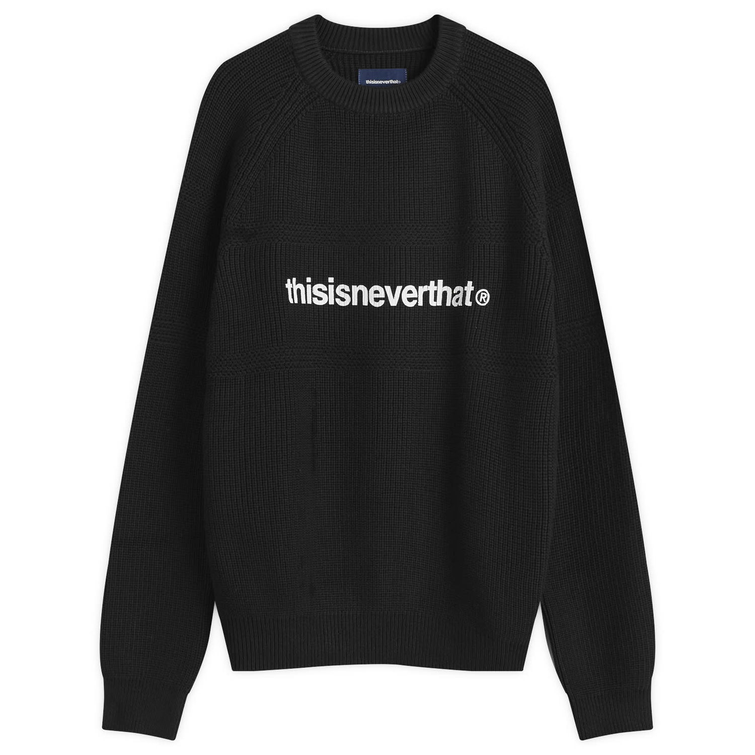 Pleteni pulover thisisneverthat T-Logo Knit Jumper Črna | TN253KKNPK01-BLK, 1