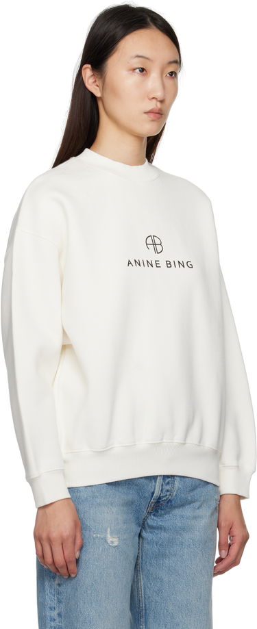 Pleteni pulover Anine Bing ANINE BING Jaci Sweatshirt Bela | A-08-10077-IVY1, 4