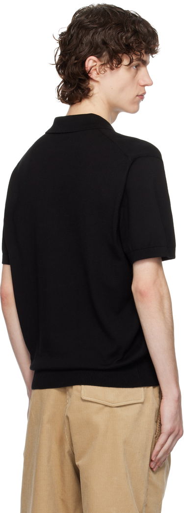 Polo majica A.P.C. A.P.C. Gregorio Knit Polo Črna | COGDK-H23393, 2