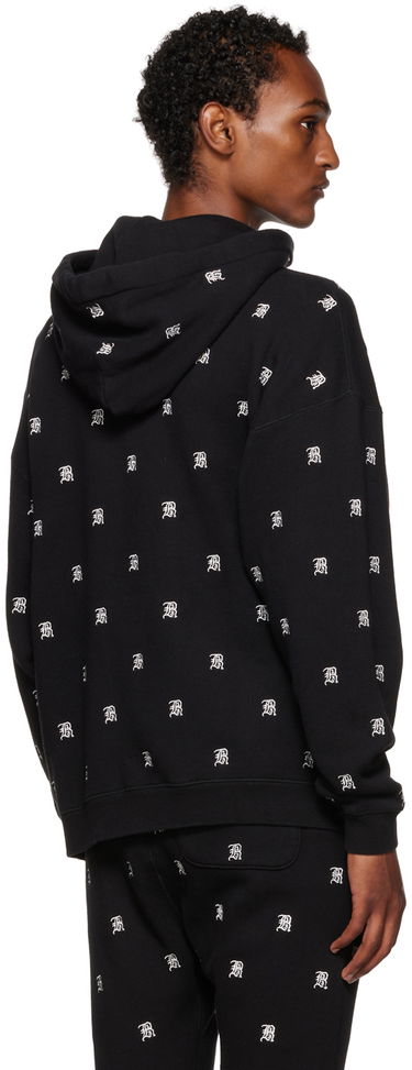 Pulover R13 R13 Allover Print Hoodie Črna | R13WK005-K072A, 2