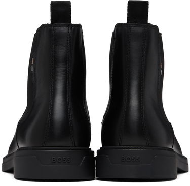 Nega čevljev BOSS Nappa Leather Chelsea Boots with Signature Stripe Črna | 50552527, 2