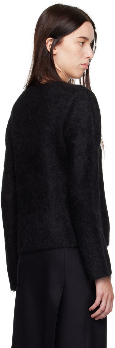 Pleteni pulover Loulou de Saison Loulou de Saison Freya Fuzzy Knit Sweater Črna | FREYA, 2