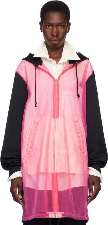Pulover Comme des Garçons Homme Plus Thick & Tulle Zip-Up Hoodie Roza | PO-T031-051, 0