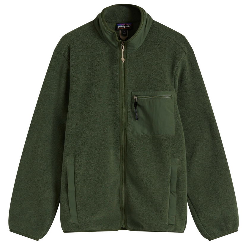 Pulover Patagonia Fleece Jacket With A Chest Pocket Zelena | 22991-TPGN