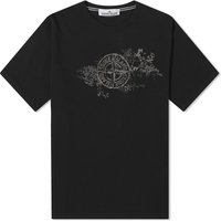 Majica Stone Island Camo One Badge Print T-Shirt Črna | 80152RCE8-V0029, 1