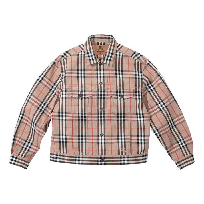 Jakna Supreme Denim Trucker Jacket by Supreme x Burberry Bež | SUP-SS22-128