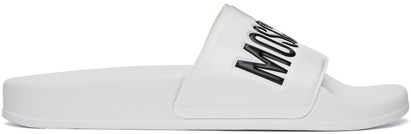 Superge in čevlji Moschino Moschino Pool Slides Bela | MA28022G1F M10 100