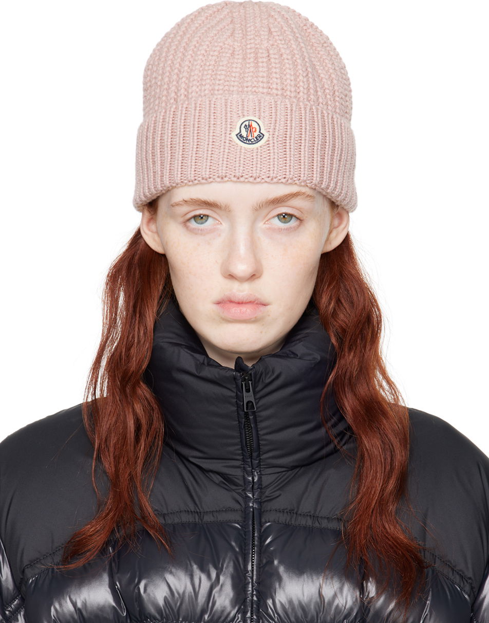 Beanie Moncler Patch Beanie Roza | I20933B00048M1131, 0