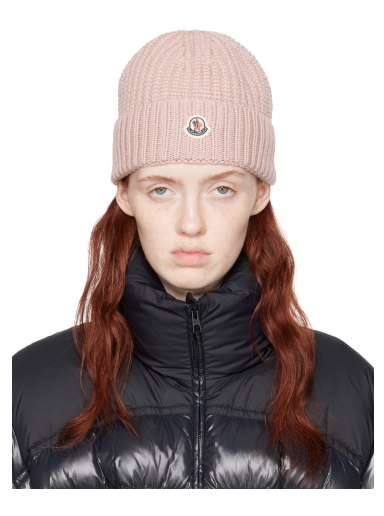 Beanie Moncler Patch Beanie Roza | I20933B00048M1131