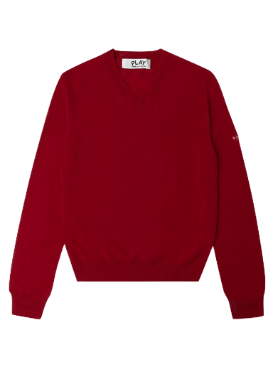 Pleteni pulover Comme des Garçons PLAY Small Heart Crewneck Bordo | az n040 051 4
