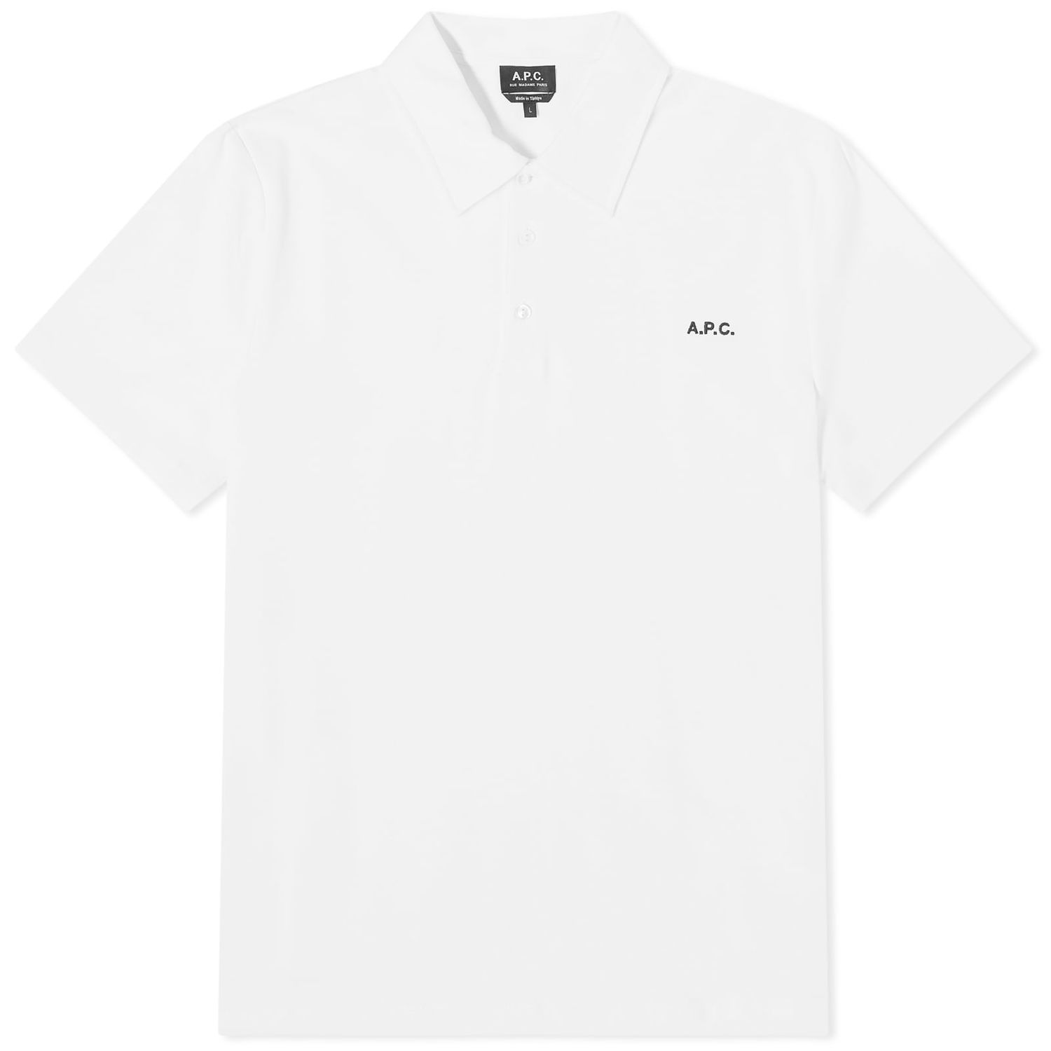 Polo majica A.P.C. Carter Logo Polo Tee Bela | COGWZ-H26342-AAB, 0