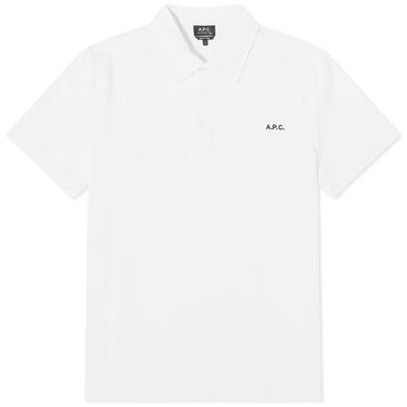 Polo majica A.P.C. Carter Logo Polo Tee Bela | COGWZ-H26342-AAB, 0