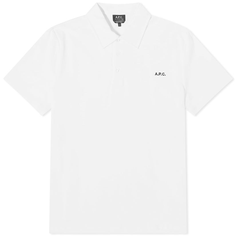 Polo majica A.P.C. Carter Logo Polo Tee Bela | COGWZ-H26342-AAB