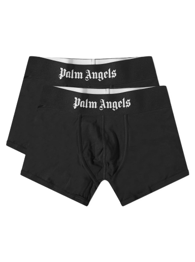 Boksarice Palm Angels Logo Boxer - 2 Pack Črna | PMUH001C99FAB0010110