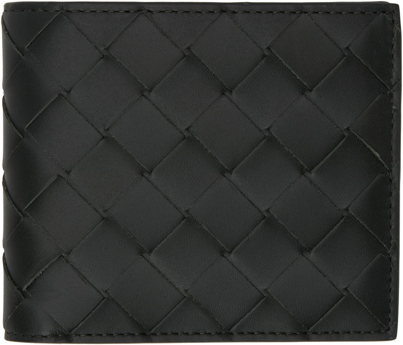 Denarnica Bottega Veneta Bi-Fold Leather Wallet Črna | 605721 VCPQG 3475
