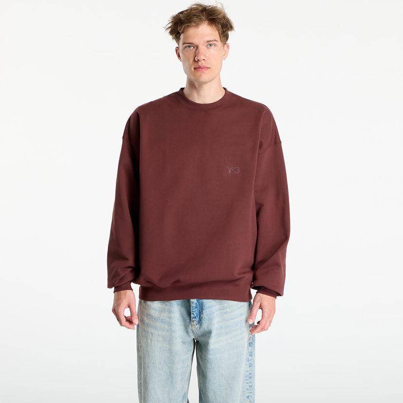 Pulover Y-3 Fl Crew Sweat UNISEX Mystery Brown M Rjava | KB4684