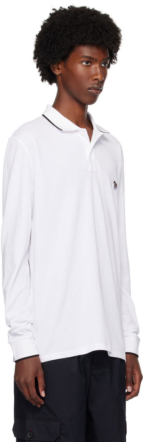 Polo majica Paul Smith PS Paul Smith Zebra Long Sleeve Polo Bela | M2R-142MZ-N21580-01, 1