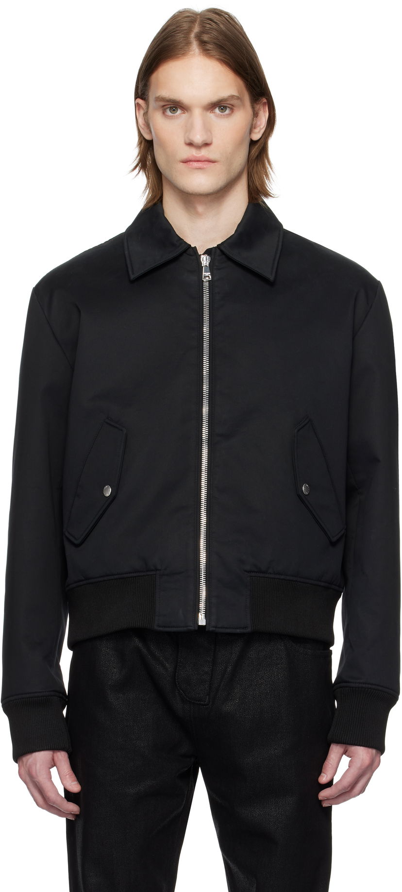 Bomber jakna Balmain Balmain Vintage Logo Bomber Jacket Črna | EH1TF970CF87