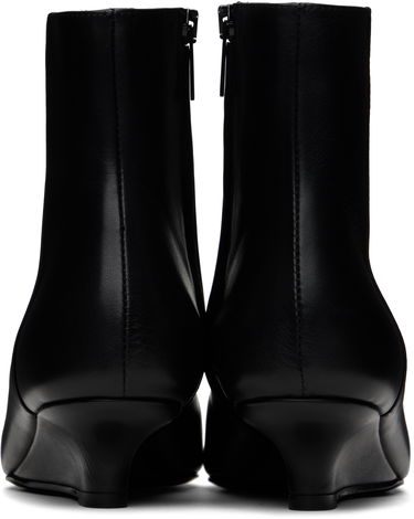 Superge in čevlji TOTEME TOTEME Sharp Leather Ankle Boots Črna | 251-WAS0171-LE0103, 1