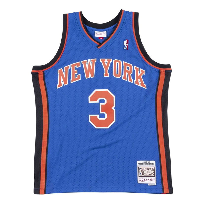 Dres Mitchell & Ness NBA New York Knicks 2005-06 Swingman Jersey 'Stephon Marbury 3' Modra | SMJYGS18443-NYKROYA05SMB