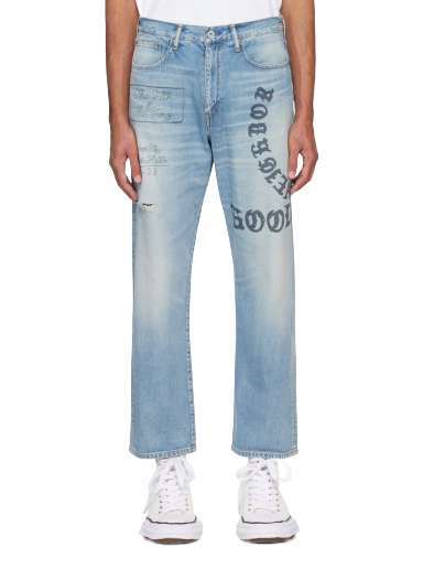 Kavbojke Neighborhood Faded Jeans Turkizna | 232YTNH-PTM06