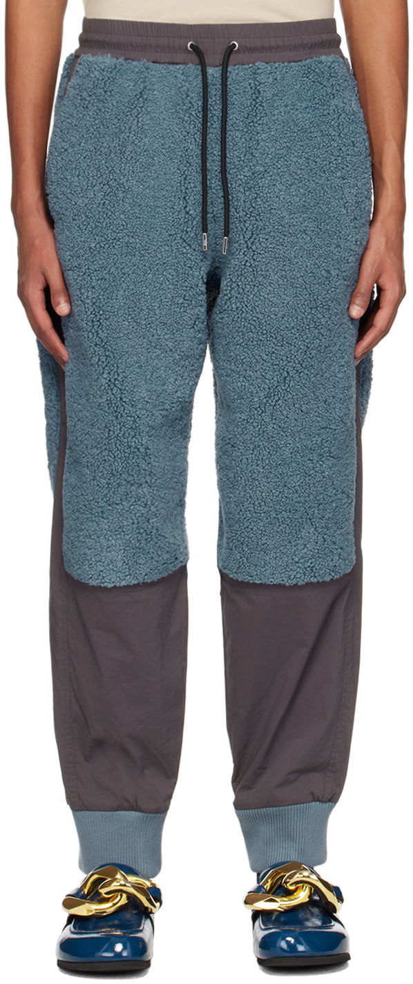 Trenirka JW Anderson Colorblock Fleece Lounge Pants Modra | TR0235-PG1187