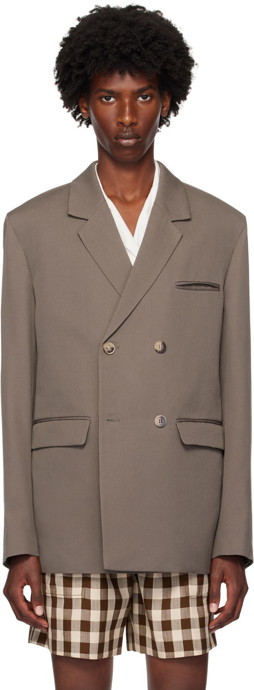 Plašči Nanushka Taupe Wool Blazer Siva | NM24PFJK00593