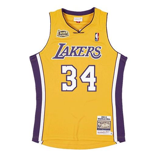 Dres Mitchell & Ness Los Angeles Lakers Shaquille O'Neal Swingman Jersey Rumena | AJY4SB19104-LALLGPR00SON