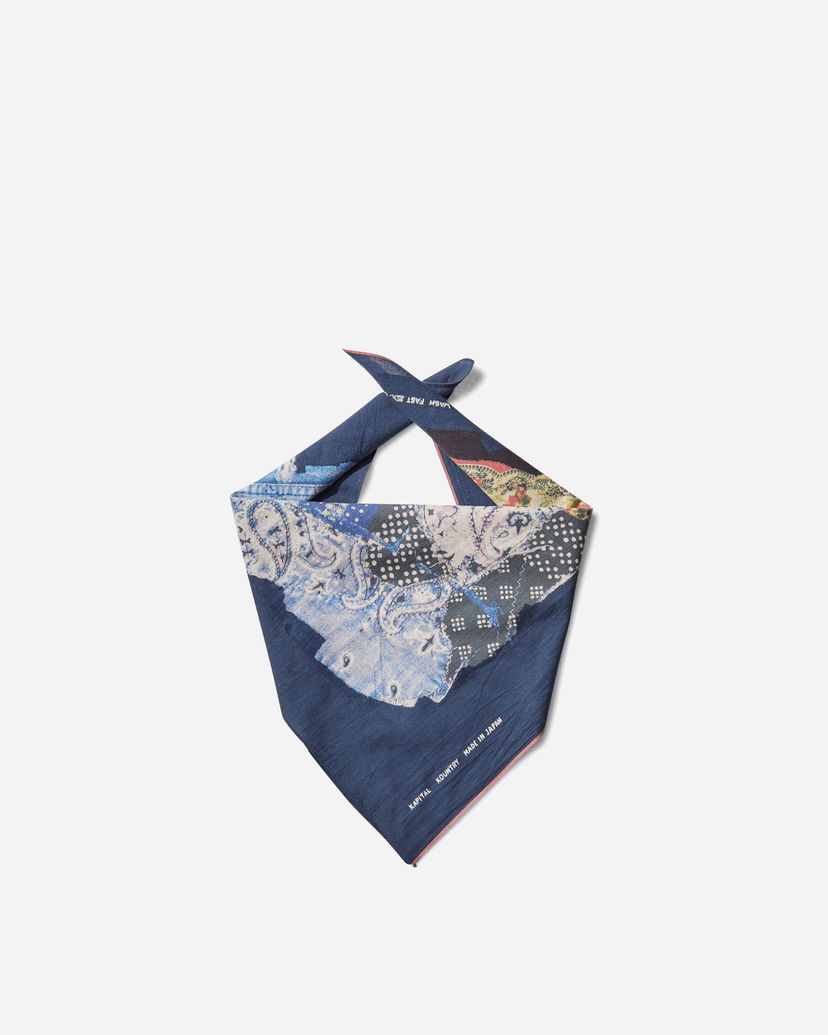 Šala KAPITAL Fastcolor Selvedge Boro Bandana Večbarvna | EK-1818BA NAVY