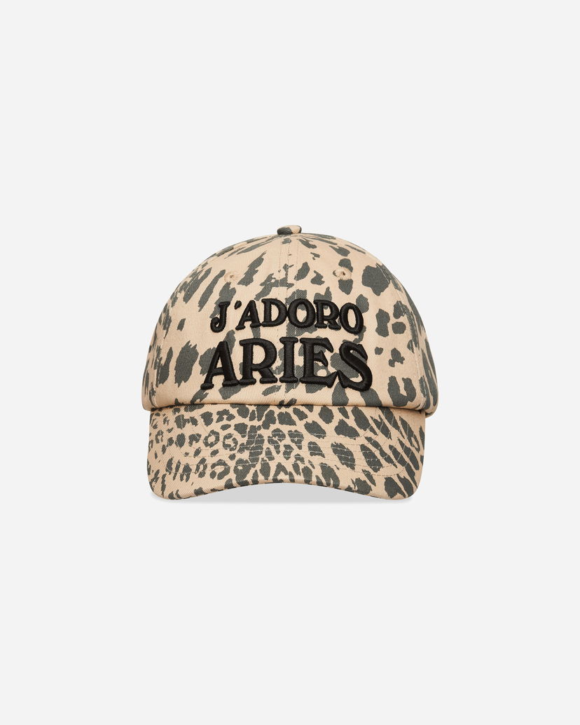 Kapa Aries Aries Leopard Print Baseball Cap Bež | AR9000604 Beige