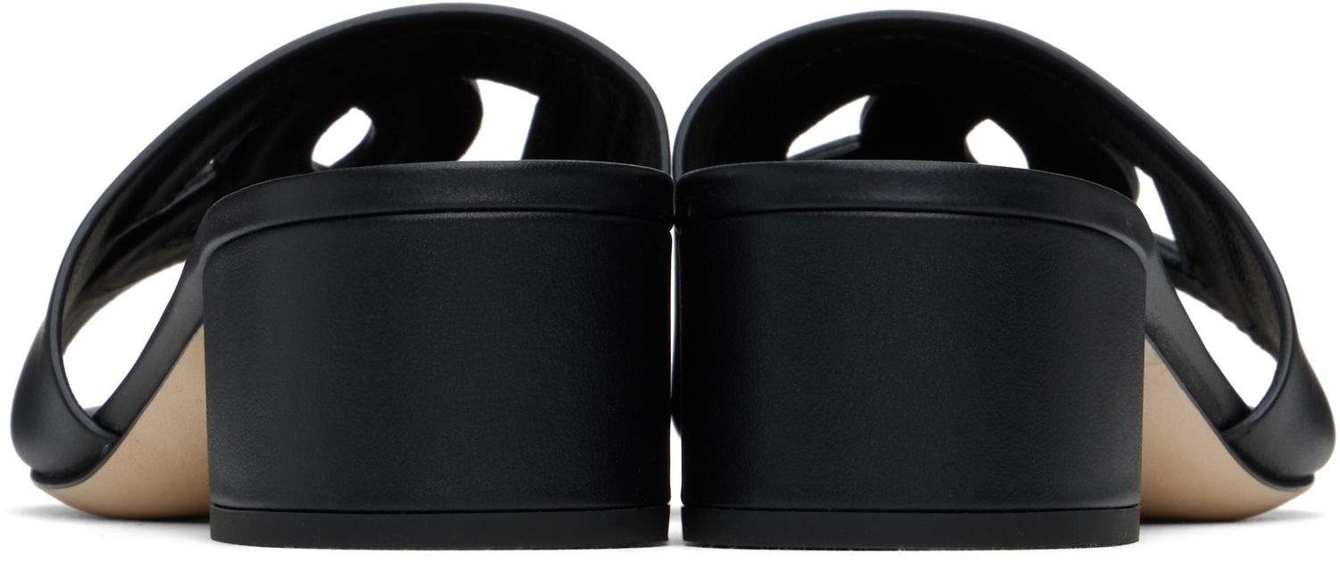 Superge in čevlji Dolce & Gabbana Heeled Leather Sandals Črna | CR1139 AY329, 1