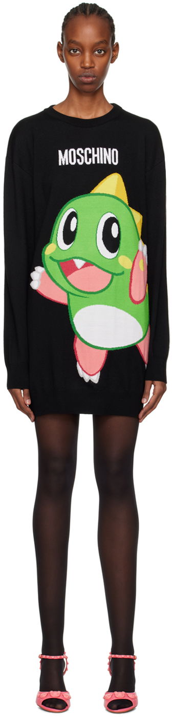 Obleke Moschino Puzzle Bobble Minidress Črna | 0480 1000 A1555